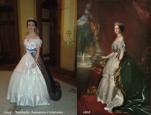 Robe de l'Impératrice Eugénie - fêtes Napoléon III de Vichy 2014
